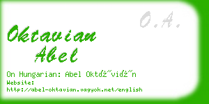 oktavian abel business card